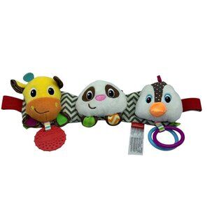 Infantino Baby Activity Toy Giraffe Panda & Duck Plush Teether Rings 15”